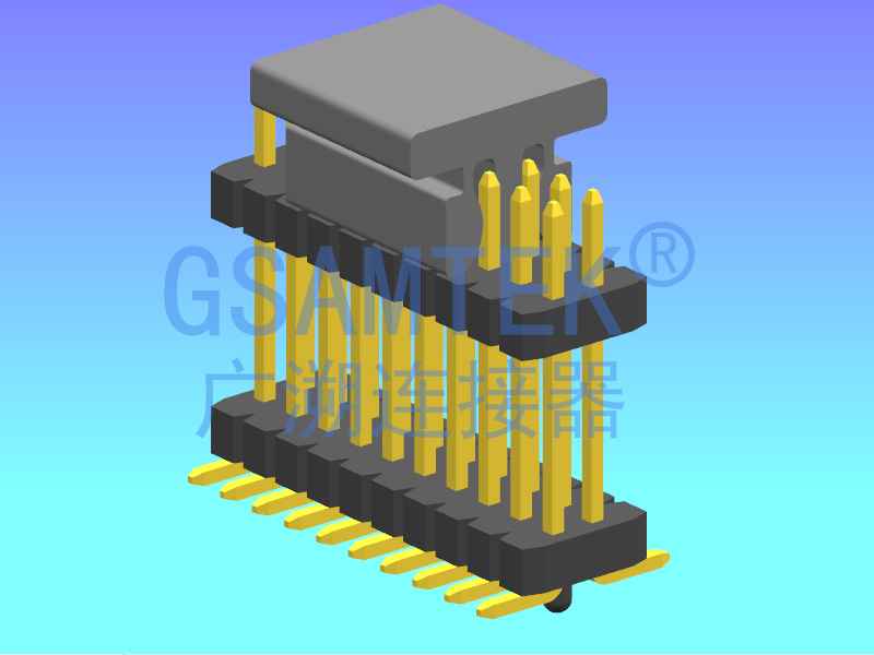 双排双塑SMT排针PH1.0 H1.0 W3.17