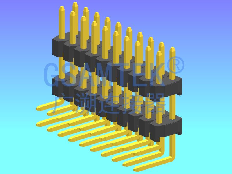 双排双塑90度排针PH2.00 H2.0 W4.0