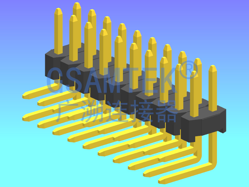 双排90度排针PH2.00 H2.0 W4.0