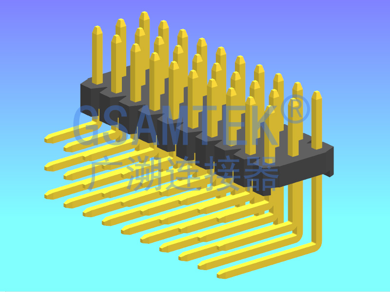 三排90度排针PH2.00 H2.0 W6.0