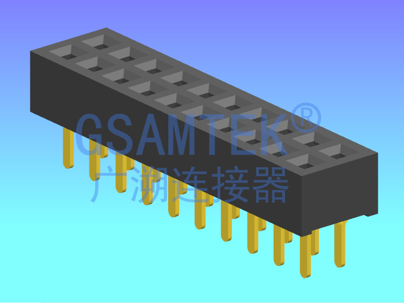 双排180度排母 PH1.27 H2.0 U型