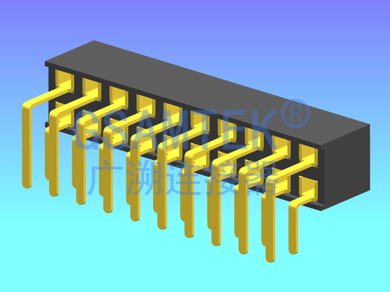 双排90度排母 PH2.0 H4.3 U型 W4.0